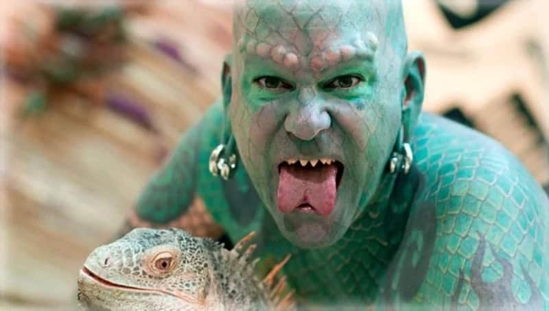 green man-lizard green man-lizard